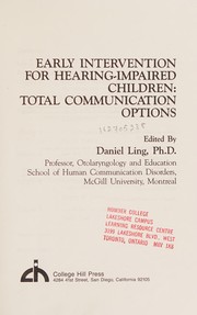 Cover of Early intervention for hearing-impaired children by Daniel Ling