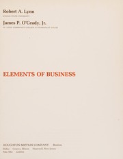 Front cover of Elements of business by Robert Athan Lynn