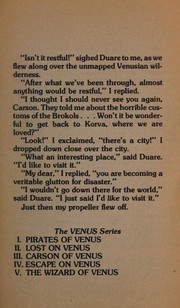 Front cover of Escape on Venus (Carson Napier Adventures #4) (Ace SF Classic, 21561) by Edgar Rice Burroughs