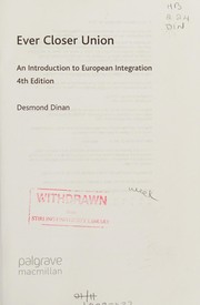 Cover of Ever Closer Union by Desmond Dinan