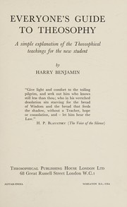 Cover of Everyone's guide to Theosophy by Harry Benjamin