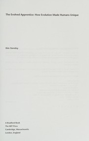 Cover of The evolved apprentice by Kim Sterelny