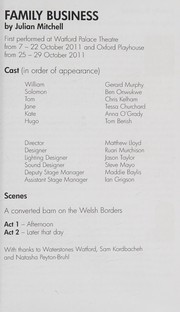 Cover of Family business by Julian Mitchell