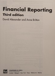 Cover of Financial reporting by Alexander, David