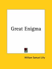 Cover of The great enigma by William Samuel Lilly