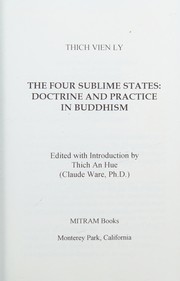 Cover of The four sublime states by Thich Vien Ly