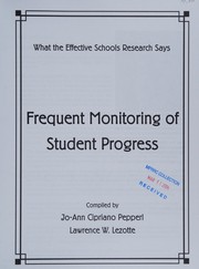 Front cover of Frequent Monitoring of Student Progress by Lawrence W. Lezotte