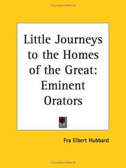 Front cover of Eminent Orators (Little Journeys to the Homes of the Great, Vol. 7) by Elbert Hubbard