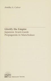 Cover of Glorify the Empire by Annika A. Culver