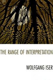 Cover of The range of interpretation by Wolfgang Iser