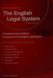 Cover of Guide to the English Legal System by Anthony Chadwick