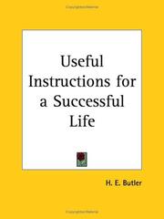 Cover of Useful Instructions for a Successful Life by H. E. Butler