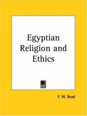 Front cover of Egyptian religion and ethics by F. W. Read