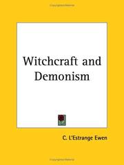 Cover of Witchcraft and Demonism by C. L'Estrange Ewen