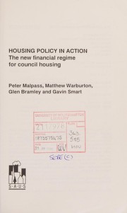 Cover of Housing policy in action by Peter Malpass