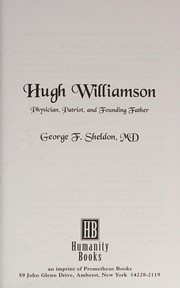 Cover of Hugh Williamson by George F. Sheldon
