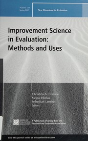Front cover of Improvement Science in Evaluation : Methods and Uses by Christina A. Christie