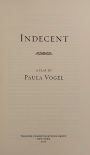Cover of Indecent (TCG Edition) by Paula Vogel