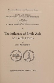Front cover of The influence of Émile Zola on Frank Norris by Lars Åhnebrink