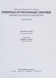 Front cover of Instructor's manual to accompany Essentials of the dynamic universe by Stephen J. Shawl