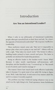 Front cover of Intentional Leadership by Judy Alphson Nelson