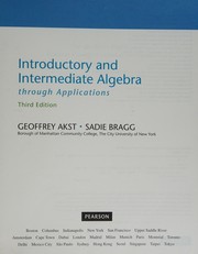 Cover of Introductory and intermediate algebra through applications by Geoffrey Akst