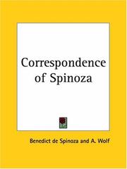Front cover of The correspondence of Spinoza by Benedictus de Spinoza