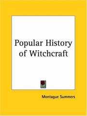 Front cover of A popular history of witchcraft by Montague Summers