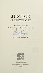 Cover of Justice Approximated by L. Phillips Runyon