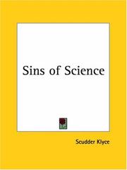 Front cover of Sins of science by Scudder Klyce