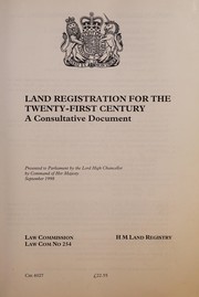 Cover of Land registration for the twenty-first century by Great Britain. Law Commission.