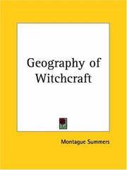 Front cover of The geography of witchcraft by Montague Summers