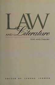 Cover of Law and literature by Lenora Ledwon
