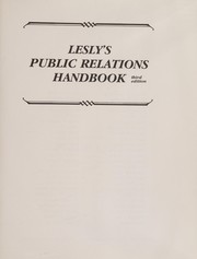 Front cover of Lesly's public relations handbook by Philip Lesly