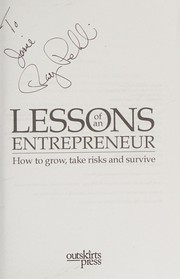 Front cover of Lessons of an Entrepreneur by Ray Pekowski