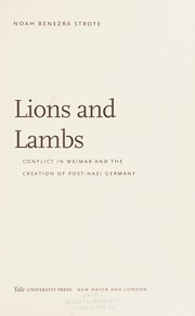 Front cover of Lions and Lambs by Noah Benezra Strote