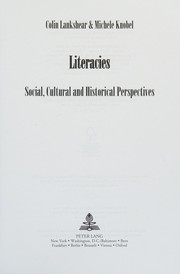 Cover of Literacies by Colin Lankshear