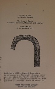 Front cover of Lives of the Scottish Saints by William M. Metcalfe