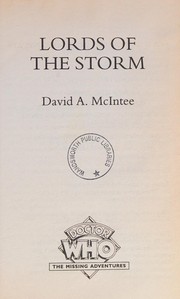 Front cover of Lords of the Storm by David A. McIntee