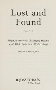 Cover of Lost and found by Ross W. Greene