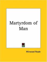 Front cover of The martyrdom of man by Winwood Reade