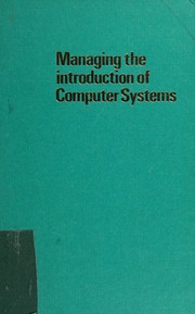 Front cover of Managing the introduction of computer systems by Roger Tomlin