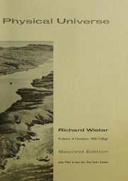 Front cover of Man and his physical universe by Richard Wistar