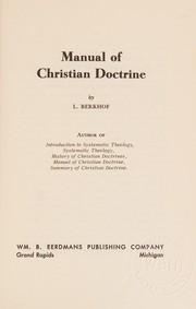 Cover of Manual of Christian Doctrine by Louis Berkhof