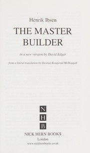 Cover of The master builder by David Edgar