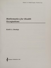Cover of Mathematics for health occupations by Kathi A. Dunlap