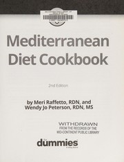 Front cover of Mediterranean diet cookbook for dummies by Meri Raffetto