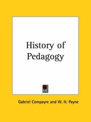 Front cover of History Of Pedagogy by Gabriel Compayré