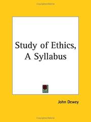 Cover of The study of ethics by John Dewey