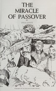 Front cover of The Miracle of Passover by Zola Levitt